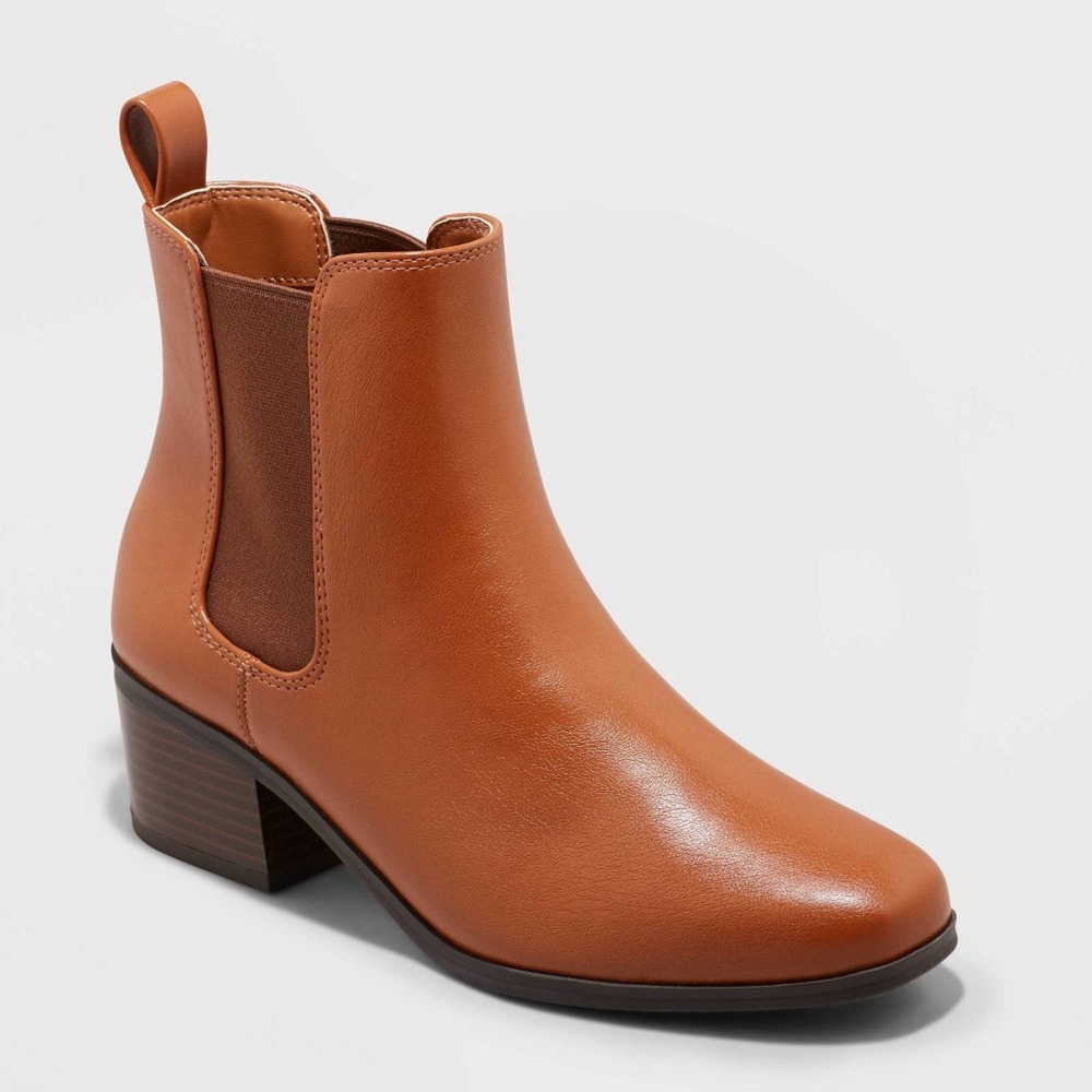 a new day Women's Tan Ankle Boots